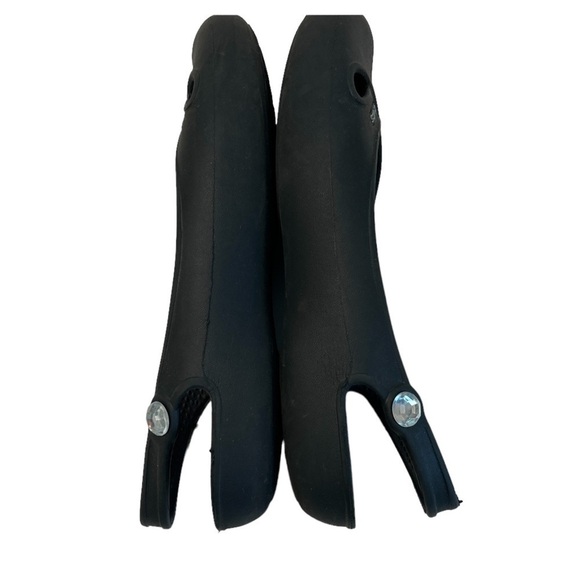 Crocs Olivia Black Jeweled Slingbacks Slip On Ballet Flats Rubber Size 7 - Picture 6 of 9